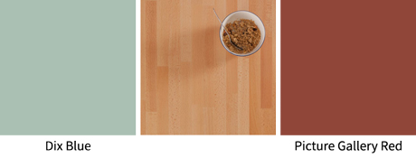 Two shades that combine beautifully with beech worktops.