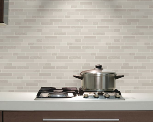 This Holden oblong granite tile pattern wallpaper is ideal for a contemporary kitchen