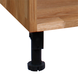 These leg packs for kitchen cabinets are available in sizes of four or five.