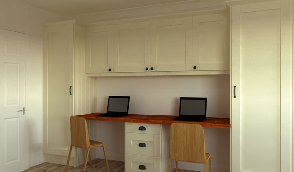 A desk has been included as per the customer’s request for workspace.