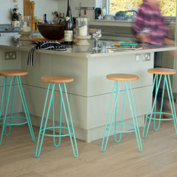 These colourful bar stools from NotontheHighStreet.com are a fun way to add an air of modernity to your kitchen