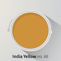 Farrow & Ball's India Yellow is a rich yellow, perfect for brightening up kitchen cabinets.