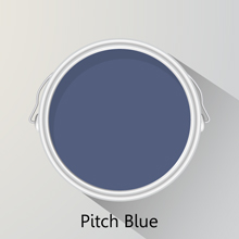 Colours of the month: Pitch Blue for solid oak kitchen.