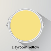 Farrow & Ball's Dayroom Yellow is a bright and sunny paint colour, reminiscent of daffodils