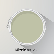 Farrow & Ball's Mizzle is a versatile shade of green that is free from cold blue pigments.