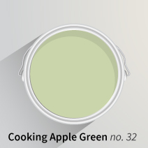Cooking Apple Green is a beautifully organic shade for painting walls in wooden kitchens.