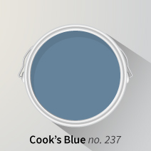 Cook’s Blue is a fantastic colour for kitchens, and is even said to deter flies!