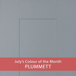 Plummett July’s Colour of the Month for solid oak kitchens
