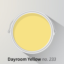 Dayroom Yellow is a delightfully light shade for brightening kitchen walls and other areas of solid wood kitchens.