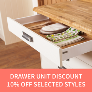 10% Off Drawer Units Solid Wood Kitchens