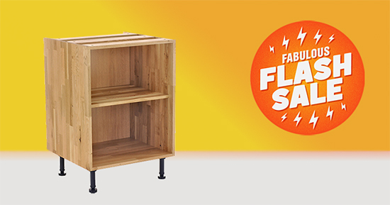 Save 10% on Solid Oak Kitchen Cabinets in our Website ‘Fabulous Flash Sale’