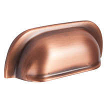 Hardy copper cup handles are the perfect complement for a modern marble kitchen