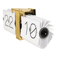 This Karlsson No Case White Flip Clock is a great finishing touch in any industrial kitchen