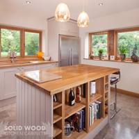 A kitchen island provides a social focal point and provides excellent storage in open plan kitchens designs.