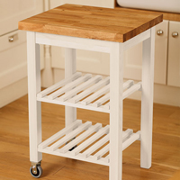 A kitchen island trolley is ideal for providing additional food preparation space in oak kitchens during the busy Christmas period.