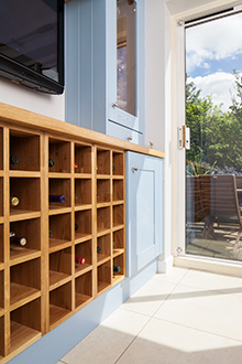 Make a feature of your wine collection with a beautiful oak wine rack