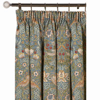 Strawberry Thief curtains are a stylish way to incorporate William Morris in your kitchen