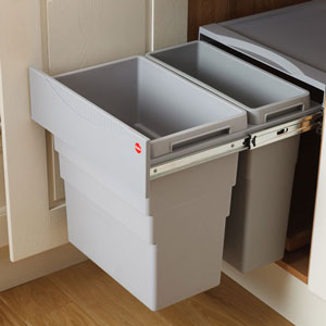 Our kitchen waste bins are perfect for storing rubbish out of sight and fit perfectly within our standard cabinets.