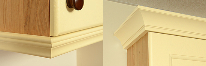 Cornices and pilasters are the perfect finishing touch for solid oak kitchens