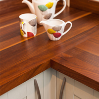 Choose from our wide range of wooden worktops to complement oak cabinets.