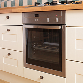 Our solid oak oven housing base cabinets are ideal for under counter appliances