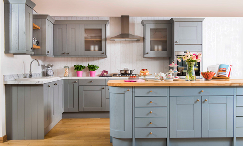 Coloured cabinets will become even more popular this year.