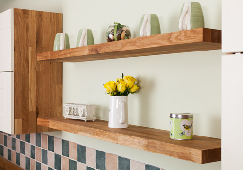 Floating shelves look great in any kitchen – traditional or contemporary.