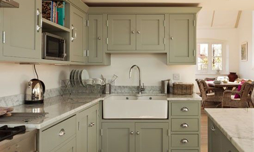 In 2019, green will be a popular colour for kitchens.