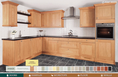 Our online kitchen style tool allows you to choose between hundreds of different combinations.