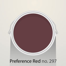 Preference Red is a rich, baroque shade that works incredibly well in a contemporary kitchen.