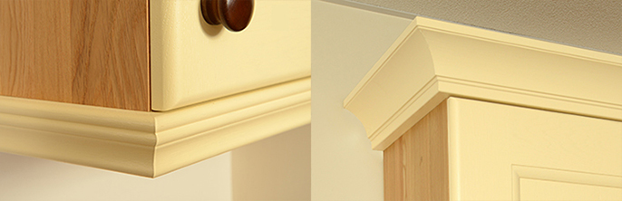 Solid Wood Kitchen Cabinets, How To Fit Kitchen Cornice Pelmet