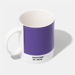 A mug in the Pantone colour of the year, Ultra Violet