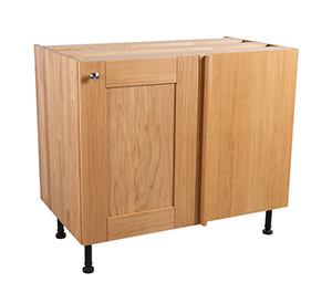 Solid Oak Kitchen Corner Solution Cabinet - H720mm X W800mm X D570mm - 1 X Full Height Shaker Lacquered Frontal