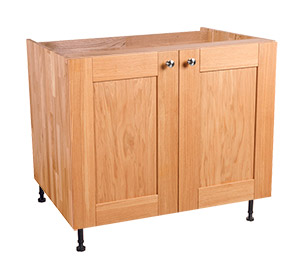 Solid Oak Kitchen Sink Housing Cabinet - H720mm X W800mm X D570mm - 2 X Full Height Shaker Lacquered Frontals